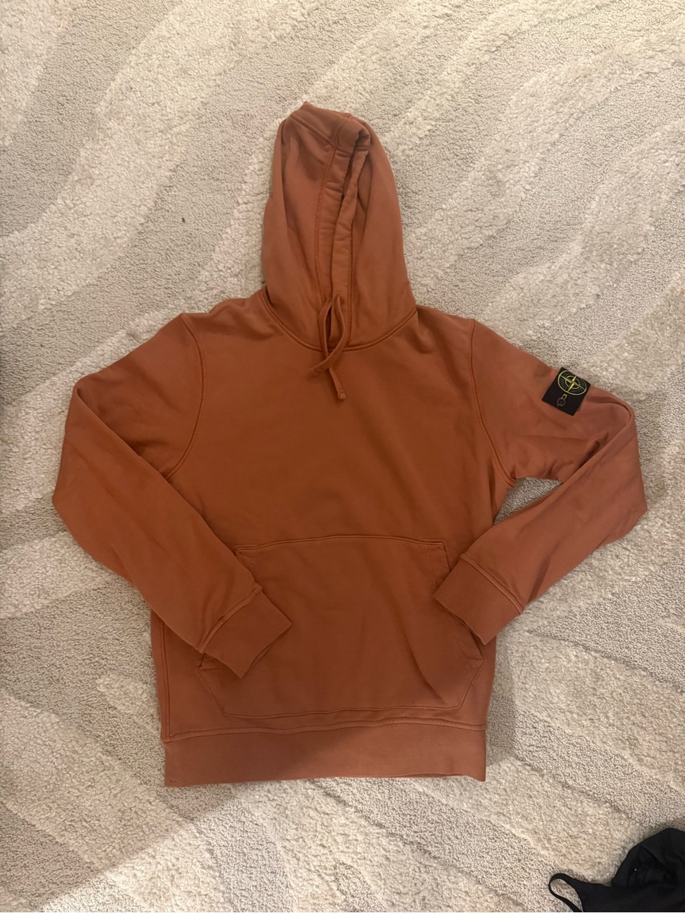 Stone Island Rust Orange Pullover Hoodie